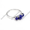 thumbnail image 5 of Blue Lapis Lazuli Stone Ring 925 Sterling Silver Statement Ring Gift Jewelry, 5 of 5