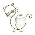 thumbnail image 2 of Cat Shaped Flower Holder Wrought Iron Vase with Glass Tube for Hydroponic Plants Home Desk Decor Living Room Centerpiece(C), 2 of 6