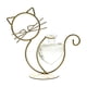 thumbnail image 2 of Jarrón de hierro en forma de gato con exhibición de planta hidropónica, adorno decorativo para el hogar en sala de estar y mesa de comedor, dorado o negro, 28.5x12 cm, 2 of 6