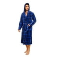 thumbnail image 1 of VULCANODON Mens Robe with Hood, Fleece Bathrobe Plush Robes for Men, 1 of 4