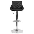 thumbnail image 5 of Emma + Oliver Black Vinyl Diamond Pattern Back/Bucket Seat Adjustable Barstool, 5 of 10