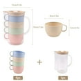 thumbnail image 3 of 5Pcs Camping Cups Plastic Set with Handle Lightweight Breakfast Cups Reusable Mug, 3 of 5