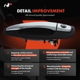thumbnail image 3 of A-Premium Right Passenger Side Exterior Door Handle Compatible with Kenworth T680 2015-2024, T800 2015-2020, T880 2015-2024, Black Housing with Chrome Lever, 3 of 8