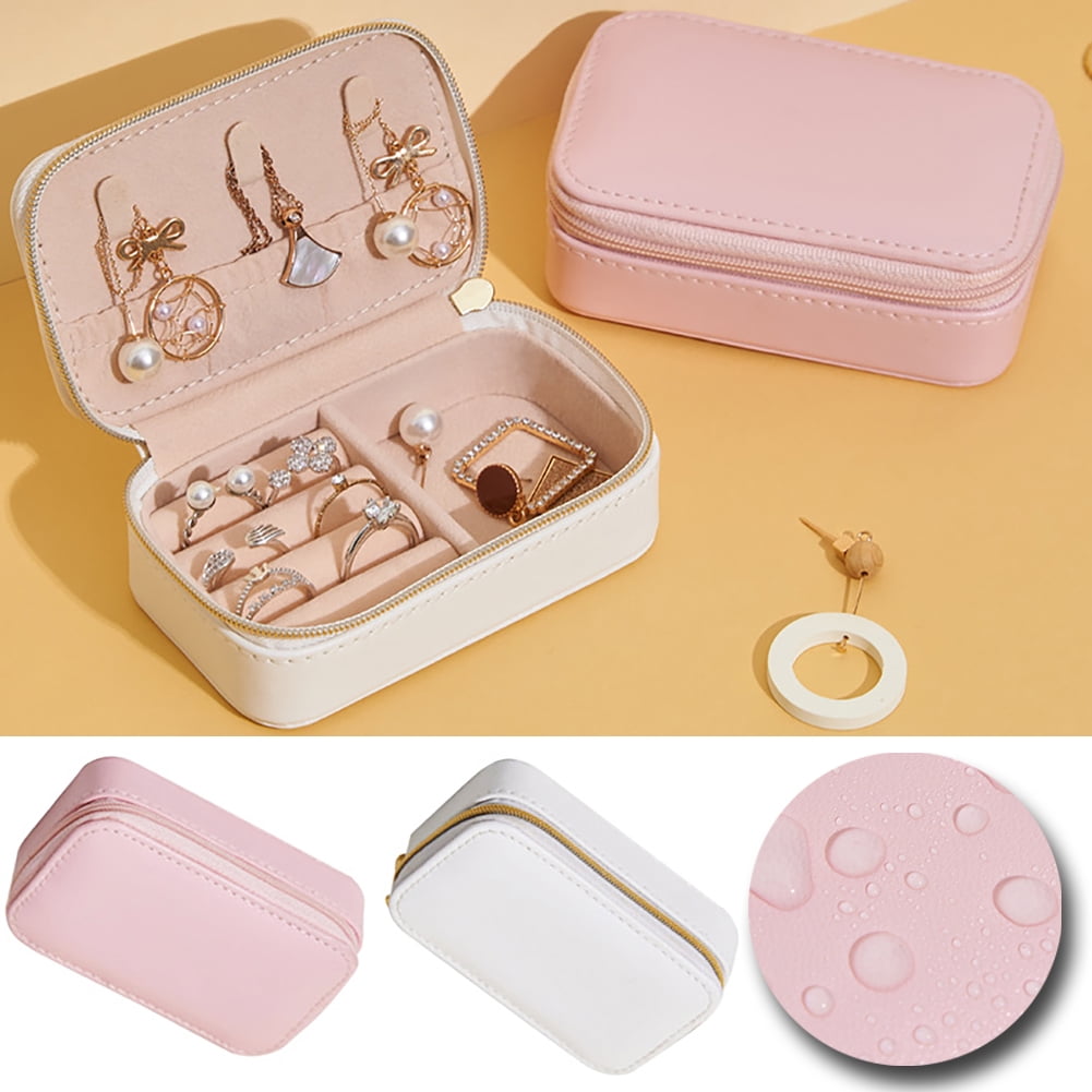 Cute Travel Jewelry Box Organizer Display Storage Case for Rings Earrings 