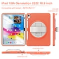 thumbnail image 3 of SaniMore for iPad 10th Generation 10.9" 2022 Case, 3 Layers Multi-Functional Case with Pencil Holder & Hand Strap Multi-Angle Kickstand Shockproof Protective Case for Women Men, Livingcoral, 3 of 10