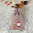 thumbnail image 4 of Kearding 10 Uds. Bolsa de regalo de lino de Navidad, joyería de Papá Noel, bolsa de regalo de almacenamiento de dulces de Chocolate para niños, Kits de decoración para fiestas Numero 3 Kearding HA042679-03, 4 of 6