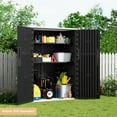 thumbnail image 6 of PATIOEASY Outdoor Vertical Storage Shed,57 Cu.ft Outdoor Storage Cabinet Waterproof,Resin Sheds & Outdoor Storage Clearance for Garden,Patio,Backyard,Lockable (Black), 6 of 8