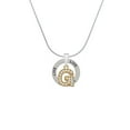 thumbnail image 2 of Delight Jewelry Goldtone Crystal Initial - G - Live Ring Charm Necklace, 18", 2 of 4