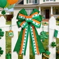 thumbnail image 2 of Wozhuo St Patricks Day Bow Decor 30x50cm Large Wreath Ribbon Indoor Outdoor Party, 2 of 6