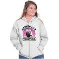 thumbnail image 5 of Breast Cancer Stronger Together Zip Hoodie Sweatshirt Women Brisco Brands S, 5 of 6