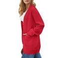 thumbnail image 4 of UVN Sweaters for Women Fall Winter Open Front Cardigans Long Sleeve Oversized Casual Soft Knit Outerwear Coats with Pockets, 4 of 9
