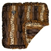 Angle View: Bessie and Barnie Wild Kingdom Luxury Ultra Plush Faux Fur Pet/ Dog Reversible Blanket (Multiple Sizes)