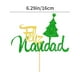 thumbnail image 3 of Adorno de pastel de Navidad con purpurina - Decoración para el árbol de Navidad feliz para postres, suministros para fiestas rojo y verde de 6,3x3,9 pulgadas, 3 of 6