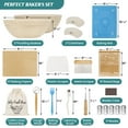 thumbnail image 7 of Banneton Bread Proofing Basket Set of 2,Sourdough Bread Kit,9" Round Basket,Bread Making Tools and Supplies,Include Linen Liner, Bread Bag, Danish Dough Whisk,Bread Lame,Bowl Scraper,Dough Scraper Kit, 7 of 7