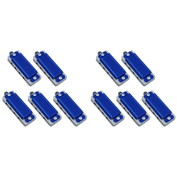 5 Uds Mini Collar Armónica 4 Agujeros 8 Tonos Instrumento Musical Portátil () Azul
