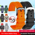 thumbnail image 2 of Correa de caucho fluorado nueva de 20 mm y 22 mm para reloj Citizen Seiko CA0695 AO9003 CA4500 Sao Orange BM8475, correa de reloj deportiva resistente al agua, 2 of 5