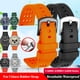 thumbnail image 2 of Correa de caucho fluorado nueva de 20 mm y 22 mm para reloj Citizen Seiko CA0695 AO9003 CA4500 Sao Orange BM8475, correa de reloj deportiva resistente al agua, 2 of 5