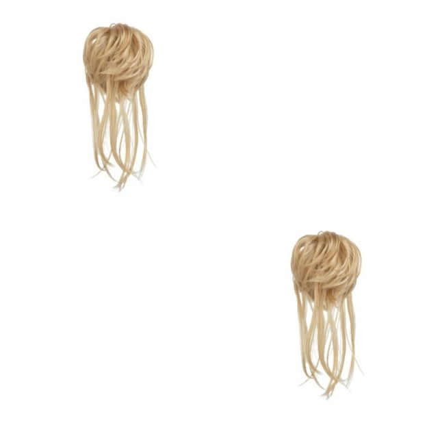 Guardoinrt Chignon Bouclé pour Toute Occasion et Type de Cheveux en Matériaux Extension Queue de Cheval 27/613 2ensemble