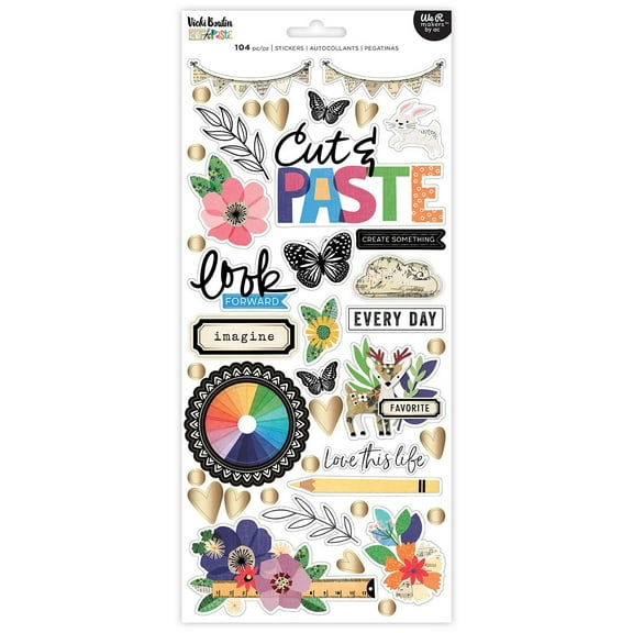 Vicki Boutin Cut & Paste Cardstock Stickers-6"X12"