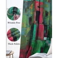 thumbnail image 6 of Abstract Green Blackout Curtains 96 Inch Length 2 Panels Set, Painting Buildings Geometric Color Block Full Shading Curtains for Windows, Blackout Curtains for Bedroom Living Room 52"x96", 6 of 8