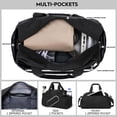 thumbnail image 2 of Bolsa de gimnasio Ineeatu pequeña de 14 pulgadas para hombres y mujeres, color negro, 2 of 7