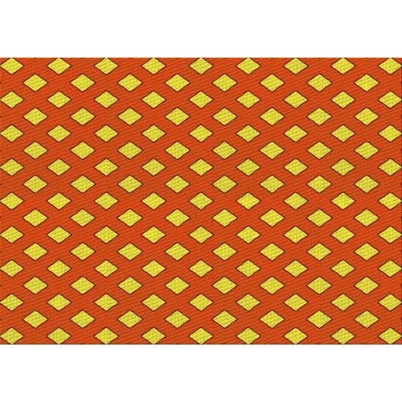 Ahgly Company Indoor Rectangle Patterned Red Area Rugs, 2' x 4'