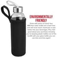 thumbnail image 2 of Kitchen Lux Store Glass Water Bottle BPA-Free Glass Drinking Bottles with Lids and Sleeves, 16 Oz, 2 of 7