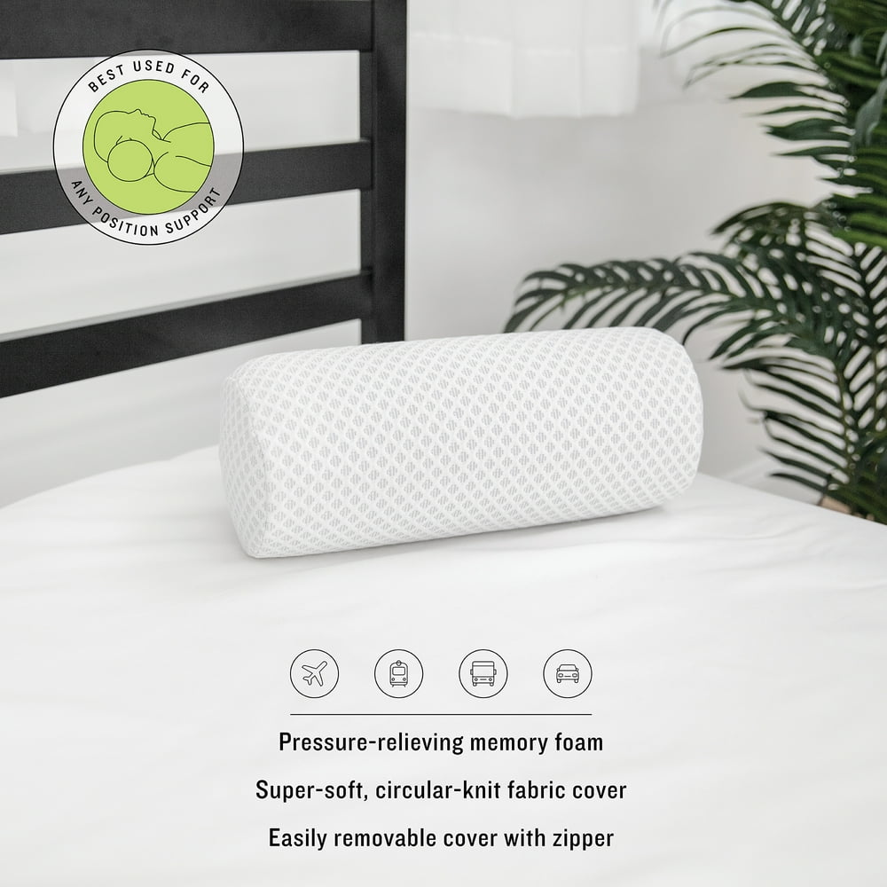 SensorPEDIC Conforming Memory Foam Neck Roll Pillow - Walmart.com - Walmart.com