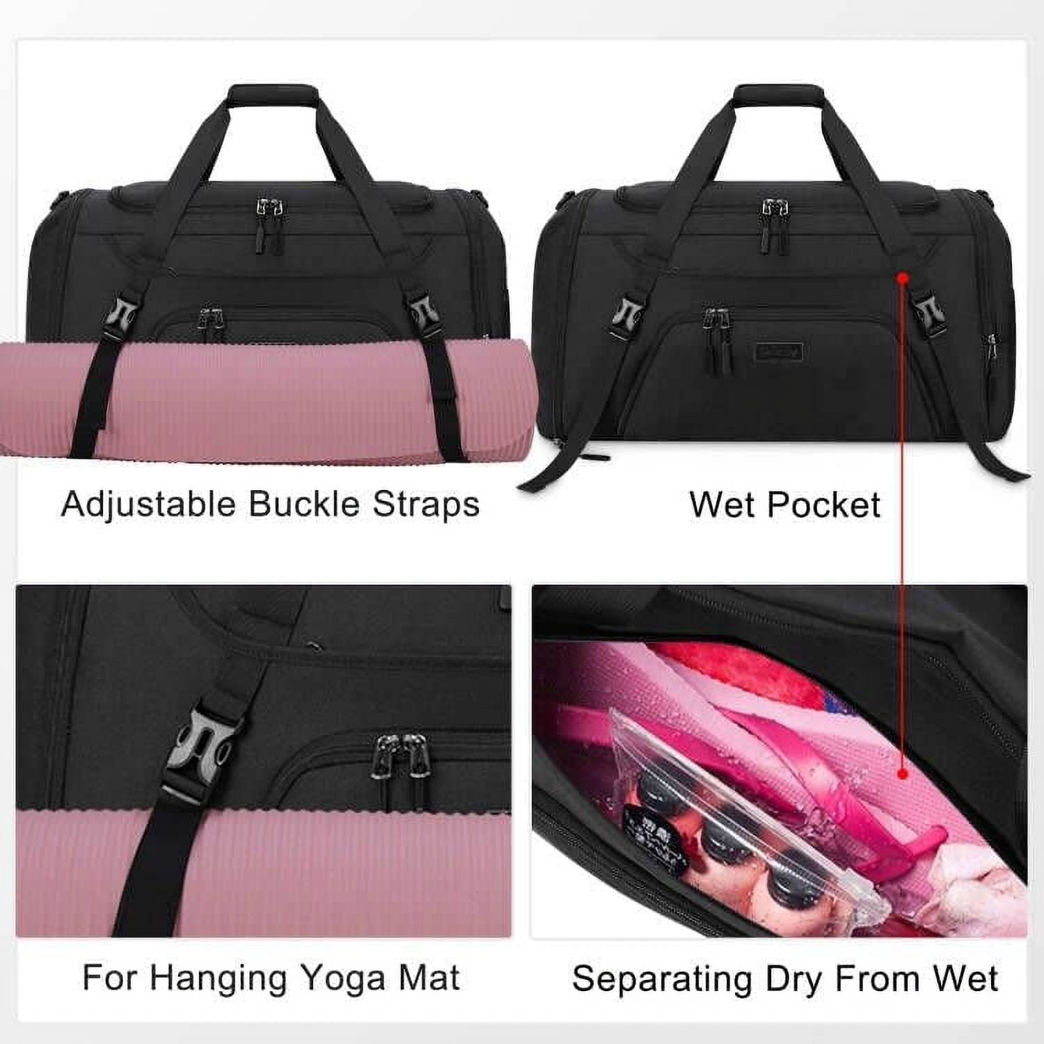 Duffel Bags Yoga Mat Bag With Water Bottle Bag Weekender Overnight Bag With  Shoe Compartment Wet Pocket Travel Duffle Bags From Bag_wallet97, $11.34
