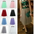 thumbnail image 3 of Femmes Filles Doux Doux Tutu Jupe Danse Fée Style Confortable Solide Tulle Maille Jupe Midi, 3 of 3