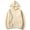 thumbnail image 1 of Daeful Chandails à Capuche pour Femmes avec Cordon de Serrage Poches Automne Doux Chandail en Molleton Kaki 3TG, 1 of 6