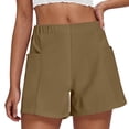thumbnail image 2 of Kvture High Waisted Shorts for Women Inseam Dressy Casual Summer Wide Leg Dress Short with Pockets Khaki XXL, 2 of 7