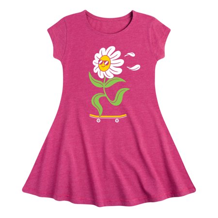 

Instant Message - Flower Skater - Toddler And Youth Girls Fit And Flare Dress