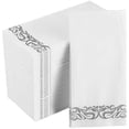 thumbnail image 2 of [100 Pack] Disposable Bathroom Napkins Single-use Guest Towels Soft And Absorbent Linen-feel Paper Hand Towels For Kitchen Parties Weddings Dinne, 2 of 5