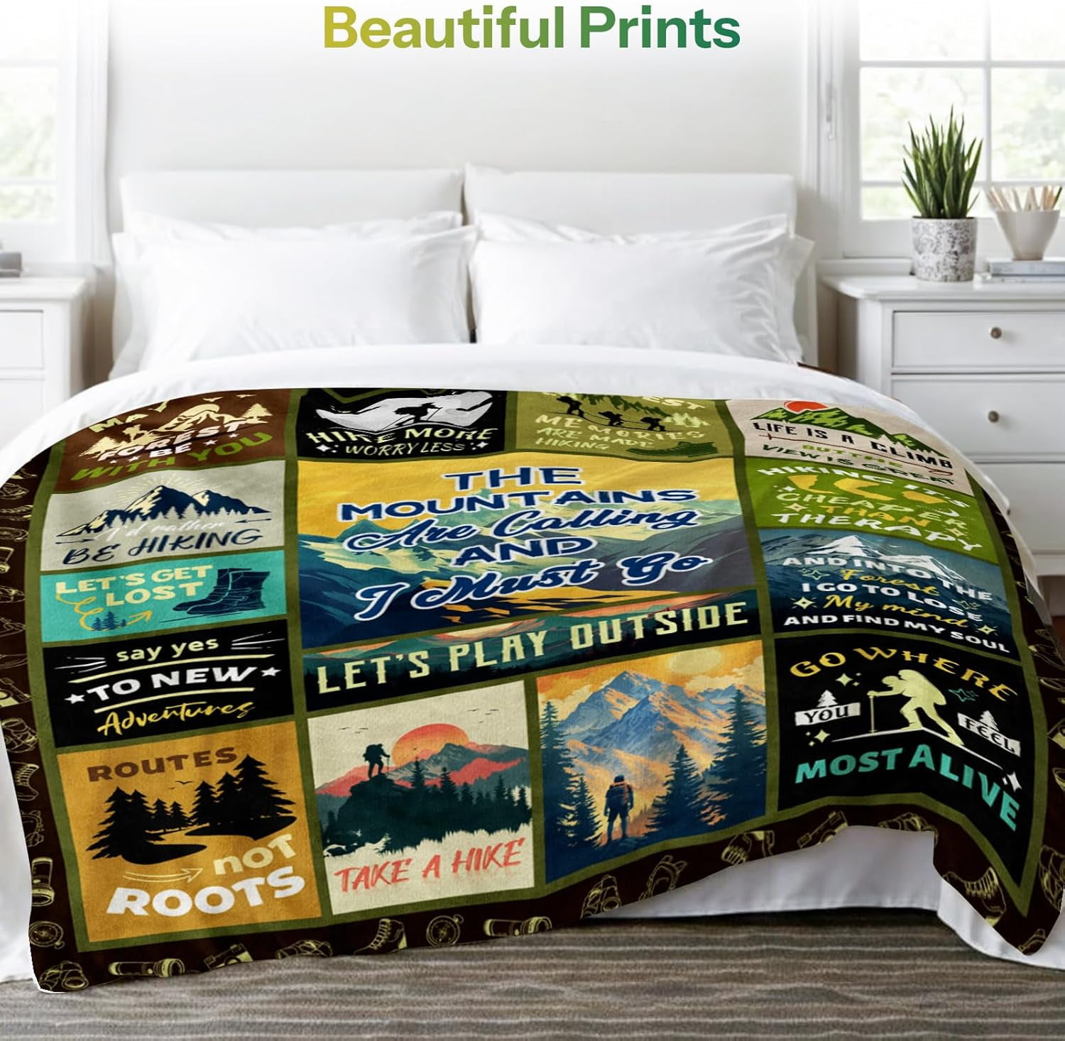 Hiking Gifts for Women, Gifts for Hikers, Hiking Gifts for Men, Hiking Gear for Women, Hiking Blanket for Women, Hiking Lovers Gifts on Birthday Christmas Thanksgiving