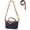 Navy Blue (With Acrylic Strap), variant on Mini Crossbody Bag for Women Small Nylon Tote Bag Colorblock  Handbag Top Handle Purse Phone Clutch Bag