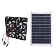 thumbnail image 1 of Kit de Ventilador Solar Bling Bling 50 W Panel de Silicona Monocristalina Resistente al Agua con 4 Extractores de Aire de 12 cm y 10 W, 1 of 12