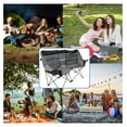 thumbnail image 3 of Double Camping Chair - Heavy Duty Oversized Padded Love Seat - Folding Beach Chair with Cup Holder & Carry Strap - Black/Grey, 3 of 8