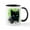 White/Black Inside, variant on CafePress - BLACK CAT & SNOWFLAKES - 11 oz Ceramic Mug - Novelty Coffee Tea Cup