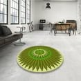 thumbnail image 4 of Ahgly Company Machine Washable Indoor Rectangle Transitional Slime Green Area Rugs, 8' x 10', 4 of 7