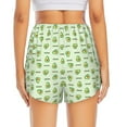 thumbnail image 4 of Goofa Green Avocado Printed Women 2 in 1 Running Shorts,Quick Dry Athletic Workout Shorts,High Waisted Athletic Shorts with Liner Pockets-Large, 4 of 9