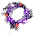 thumbnail image 1 of Promotion!Colgante de corona plegable de Halloween, decoración de puerta de aro de vid de gato, 1 of 8