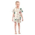 thumbnail image 6 of joogoo Christmas Cute Trees Pattern Pajama Sets Short Sleeve Cotton 2-Piece Sleepwear 6Y, 6 of 7