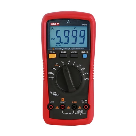 UT892 2000V AC/DC High Voltage Digital Multimeter Features VFC Mode Built-in NCV 6000 Counts True RMS$$Tools & Hardware Other