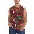 thumbnail image 3 of Uemuo Dinosaur Christmas Happy New Year Pattern Men's Sleeveless T-Shirt,Muscle Athletic Tank Top, Moisture-wicking Quick-dry Breathable Classic Tee Top for Gym Run Outdoor Sports-X-Large, 3 of 8
