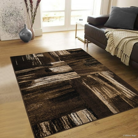 Flower Weave Rug Brown Allstar Modern. Contemporary Woven Rug. Drop-Stitch Weave Technique. Carved Effect. Pop Colors (5' x 6' 11