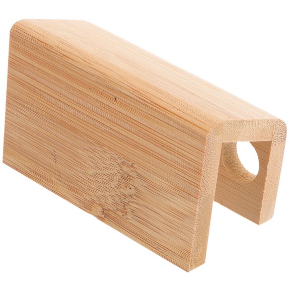 SEWCHICS Bamboo Pen Holder Beige 9x3.5in Flat Bottom Organizer for Office Desktop 1Set