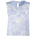 thumbnail image 2 of RVCA Juniors Warp Driver Print Crepe Midi Shift Dress (White/Periwinkle, Small), 2 of 3