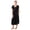 Black Onyx, variant on Aria Women's Raglan Sleeve Scoop Neck 46" Nightgown, Sizes XS to 5X