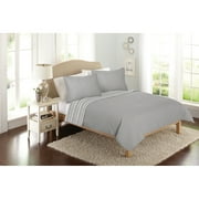Better Homes & Gardens Solid Front Reverse Stripe Quilt, Gray, Full/Queen